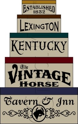 511 * Vintage Horse Tavern & Inn Shaker Set 