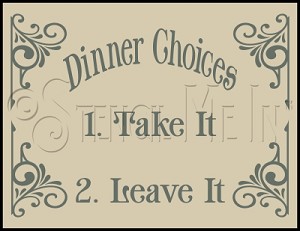 522 * Dinner Choices 9.25x12 