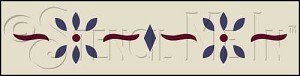 543 * Colonial Petals Wall Border 6x24 