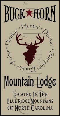 546 * Buck Horn Mountain Lodge 9.25x18 