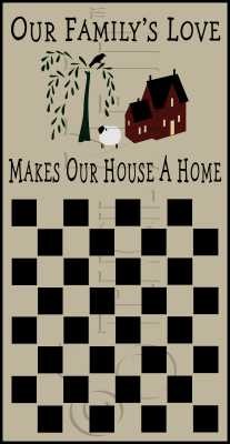 707 * Our Family's Love Game Board Co. 9.25x18 