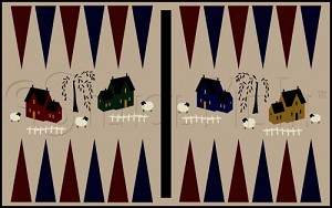 721 * Village Lane Backgammon 11.25x18 