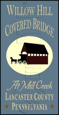 723 * Willow Hill Covered Bridge 9.25x18 