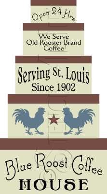 771 * Blue Roost Coffee House Shaker Box Set 
