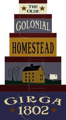 776 * Olde Colonial Homestead Shaker Box Set 