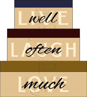 785 * Live Laugh Love Shaker Box Set 