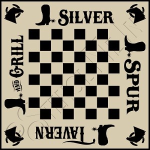 835 * Silver Spur Tavern Game Board 11.25x11.25 