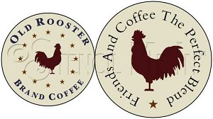 982 * Rooster And Friends Stove Burner Cover Stencil Set 