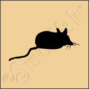 CA715 * Primitive Mouse Art Stencil 4x4 