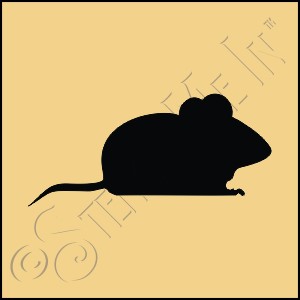 CA716 * Primitive Mouse Art Stencil 4x4 