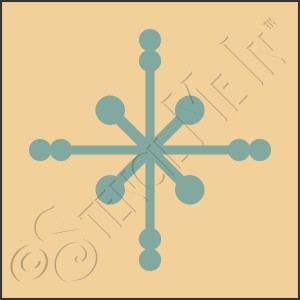 CA746 * Snowflake Art Stencil 4x4 