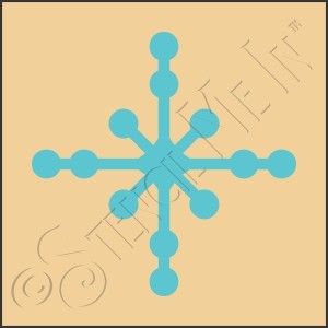 CA747 * Snowflake Art Stencil 4x4 