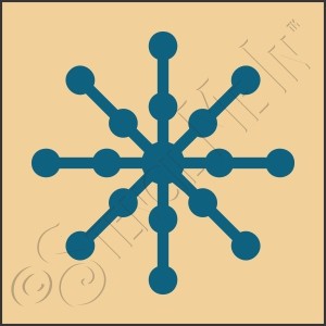 CA749 * Snowflake Art Stencil 4x4 