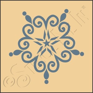 CA753 * Snowflake Art Stencil 4x4 
