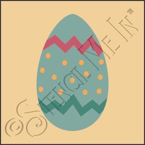 CA829 * Easter Egg Art Square Stencil 4x4 