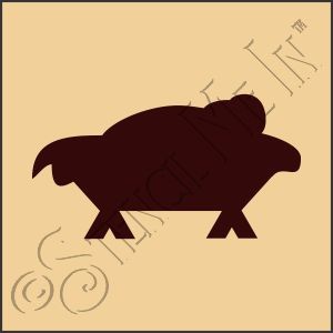 CA840 * Baby Jesus Art Square Stencil 4x4 