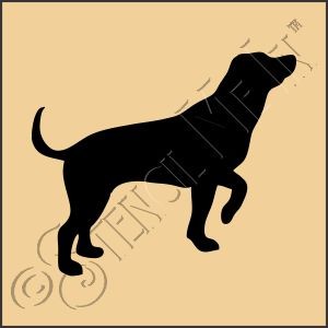 CA875 * Puppy Dog Stencil 4x4 
