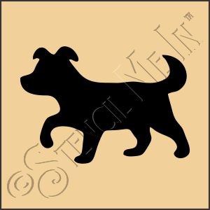 CA876 * Puppy Dog Stencil 4x4 