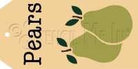 1675-HT17 * Pears Hang Tag Stencil 2.375x4.75 