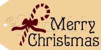 1675-HT40 * Merry Christmas Hang Tag Stencil 2.375x4.75 