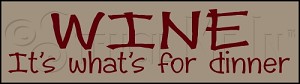 483-WC10 * Wine For Dinner 2.5x9 
