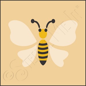 889-CA697 * Bumble Bee Art Stencil 4x4 
