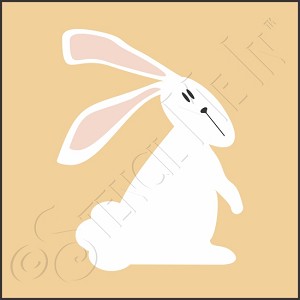 889-CA698 * Bunny Rabbit Art Stencil 4x4 