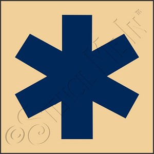 889-CA701 * EMS Star Art Stencil 4x4 